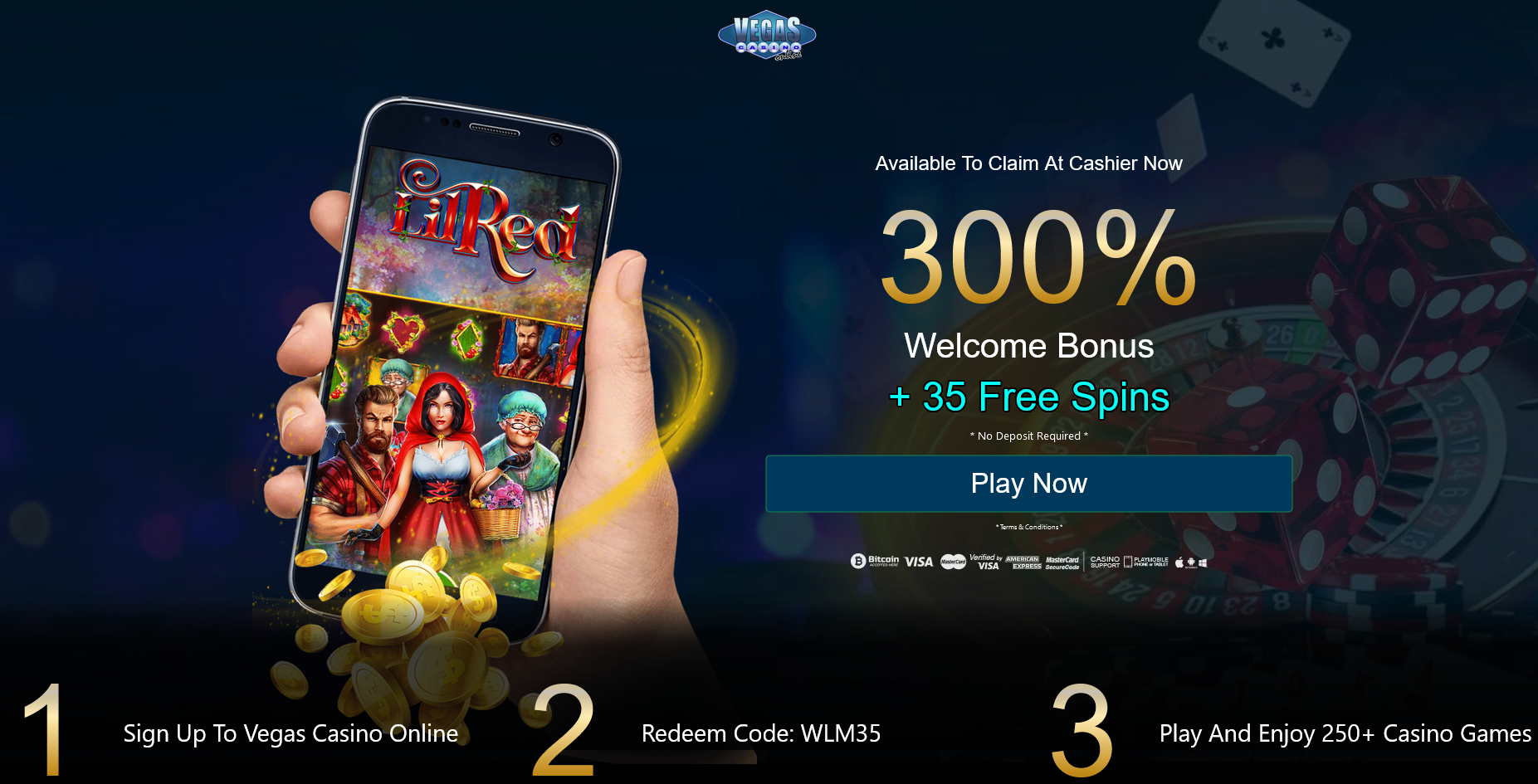 WELCOME BONUS + 35 FREE SPINS